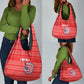 Liberia Football Grocery Bag African Tribal Pattern - Red Jersey - African Pride