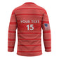 Custom Liberia Football Hockey Jersey Women Red Jersey