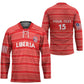Custom Liberia Football Hockey Jersey Women Red Jersey