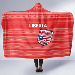 Liberia Football Hooded Blanket African Tribal Pattern - Red Jersey - African Pride