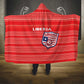 Liberia Football Hooded Blanket African Tribal Pattern - Red Jersey - African Pride