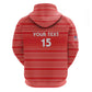 Custom Liberia Football Hoodie African Tribal Pattern - Red Jersey - African Pride