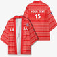 Custom Liberia Football Kimono Women Red Jersey