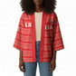 Custom Liberia Football Kimono Women Red Jersey