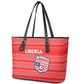 Liberia Football Leather Tote Bag African Tribal Pattern - Red Jersey - African Pride
