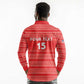 Custom Liberia Football Long Sleeve Polo Shirt African Tribal Pattern - Red Jersey - African Pride