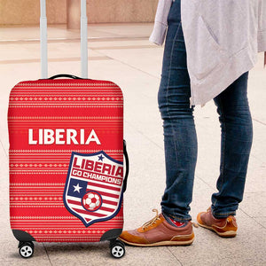 Liberia Football Luggage Cover African Tribal Pattern - Red Jersey - African Pride
