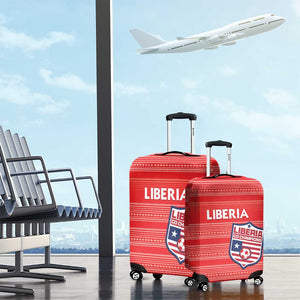 Liberia Football Luggage Cover African Tribal Pattern - Red Jersey - African Pride