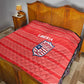 Liberia Football Quilt African Tribal Pattern - Red Jersey - African Pride