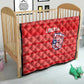 Liberia Football Quilt African Tribal Pattern - Red Jersey - African Pride