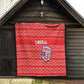 Liberia Football Quilt African Tribal Pattern - Red Jersey - African Pride