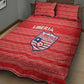 Liberia Football Quilt Bed Set African Tribal Pattern - Red Jersey - African Pride