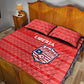 Liberia Football Quilt Bed Set African Tribal Pattern - Red Jersey - African Pride