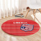 Liberia Football Round Carpet African Tribal Pattern - Red Jersey - African Pride