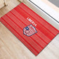 Liberia Football Rubber Doormat African Tribal Pattern - Red Jersey - African Pride