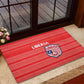 Liberia Football Rubber Doormat African Tribal Pattern - Red Jersey - African Pride