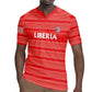 Custom Liberia Football Rugby Jersey African Tribal Pattern - Red Jersey - African Pride