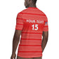 Custom Liberia Football Rugby Jersey African Tribal Pattern - Red Jersey - African Pride