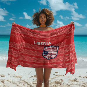 Liberia Football Sarong African Tribal Pattern - Red Jersey - African Pride