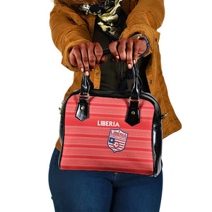 Liberia Football Shoulder Handbag African Tribal Pattern - Red Jersey - African Pride