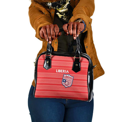 Liberia Football Shoulder Handbag African Tribal Pattern - Red Jersey - African Pride