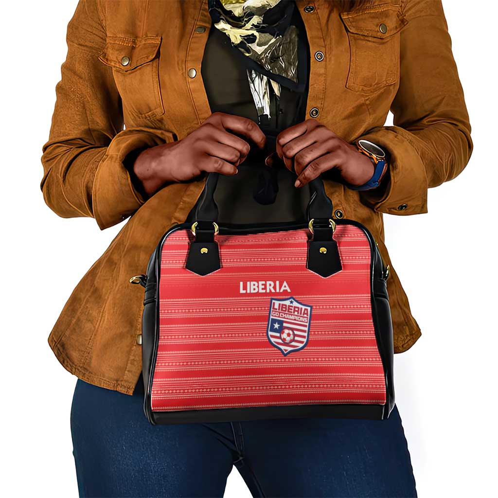 Liberia Football Shoulder Handbag African Tribal Pattern - Red Jersey - African Pride