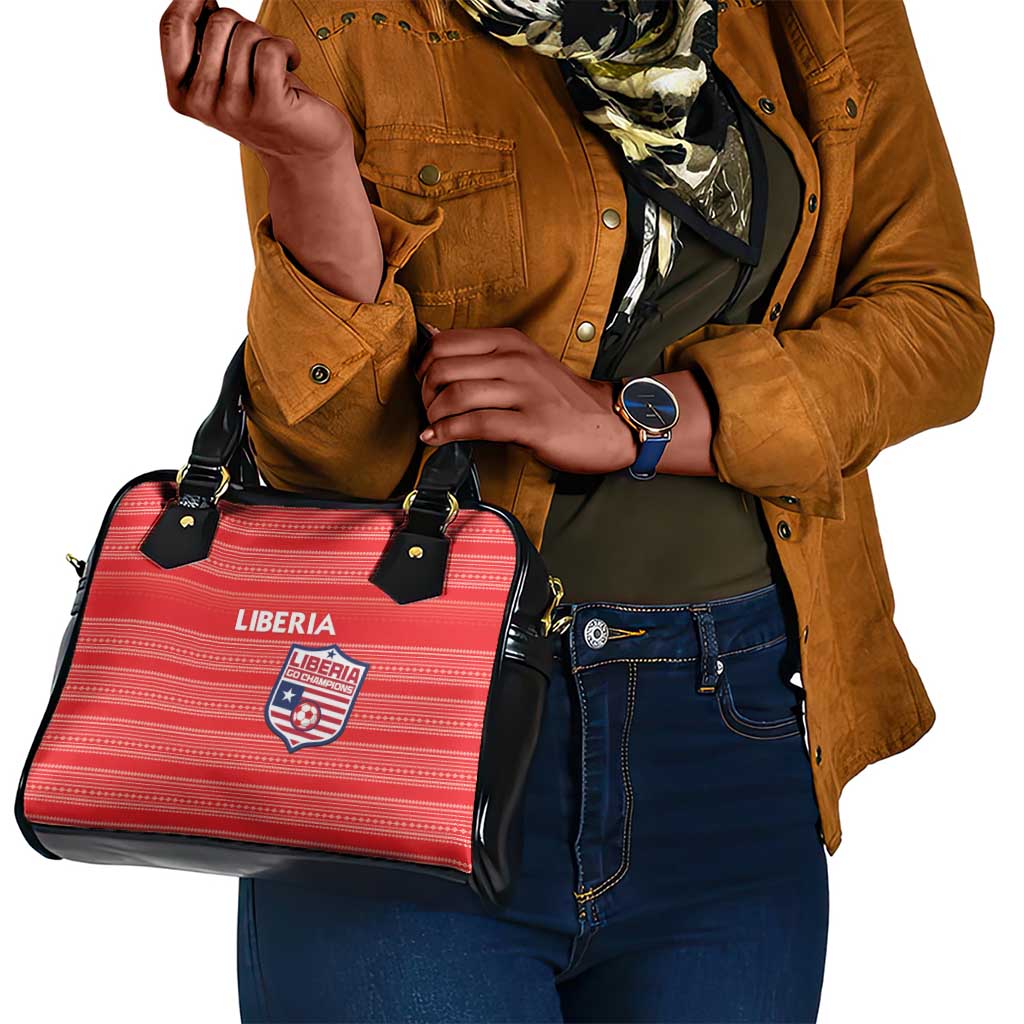 Liberia Football Shoulder Handbag African Tribal Pattern - Red Jersey - African Pride