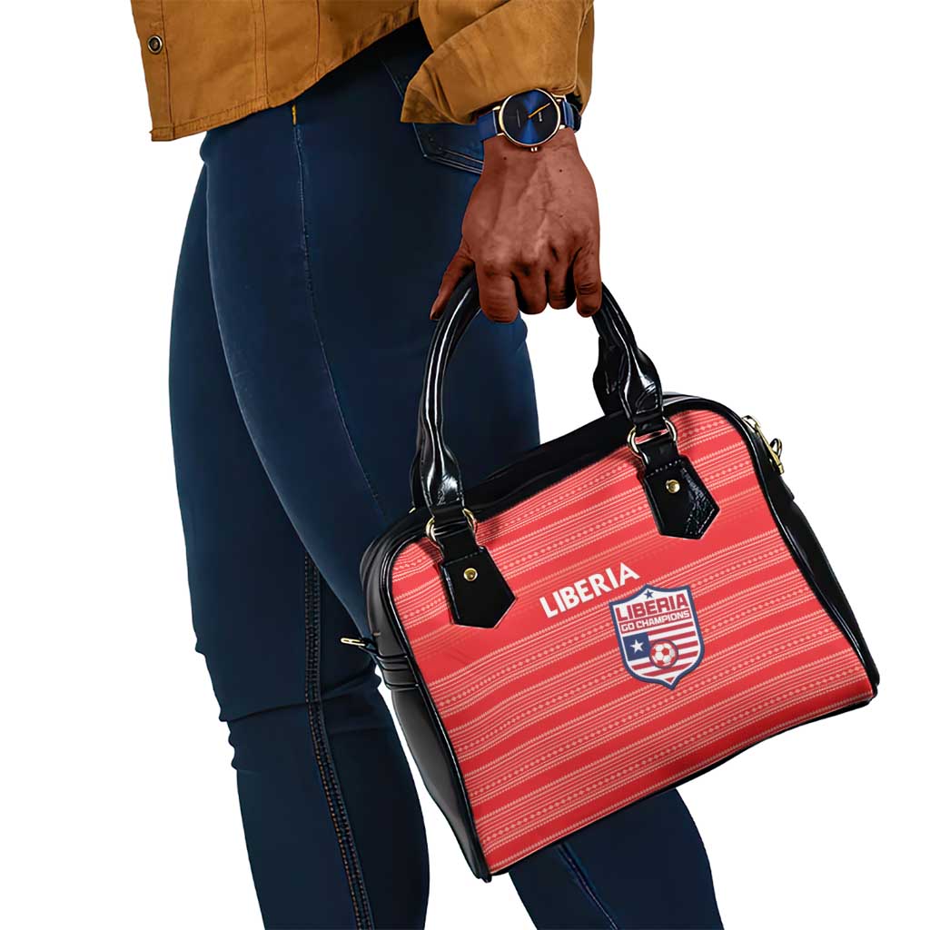Liberia Football Shoulder Handbag African Tribal Pattern - Red Jersey - African Pride