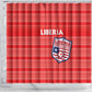 Liberia Football Shower Curtain African Tribal Pattern - Red Jersey - African Pride
