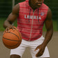 Custom Liberia Football Sleeveless Zip Hoodie African Tribal Pattern - Red Jersey - African Pride