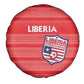 Liberia Football Spare Tire Cover African Tribal Pattern - Red Jersey - African Pride