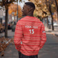 Custom Liberia Football Sweatshirt African Tribal Pattern - Red Jersey - African Pride