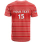 Custom Liberia Football T shirt African Tribal Pattern - Red Jersey - African Pride