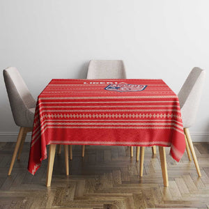 Liberia Football Tablecloth African Tribal Pattern - Red Jersey - African Pride