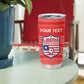Custom Liberia Football Tumbler Cup African Tribal Pattern - Red Jersey - African Pride