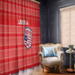 Liberia Football Window Curtain African Tribal Pattern - Red Jersey - African Pride