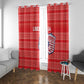 Liberia Football Window Curtain African Tribal Pattern - Red Jersey - African Pride
