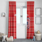 Liberia Football Window Curtain African Tribal Pattern - Red Jersey - African Pride