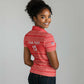 Custom Liberia Football Women Polo Shirt African Tribal Pattern - Red Jersey - African Pride