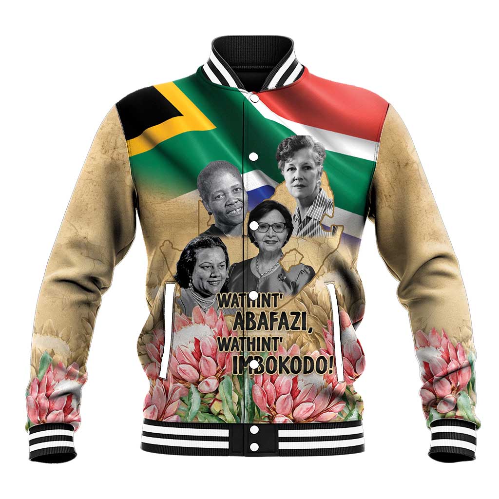 South African Women Fight Apartheir Baseball Jacket Wathint Abafazi Wathint Imbokodo - African Pride