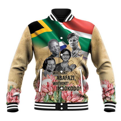 South African Women Fight Apartheir Baseball Jacket Wathint Abafazi Wathint Imbokodo - African Pride