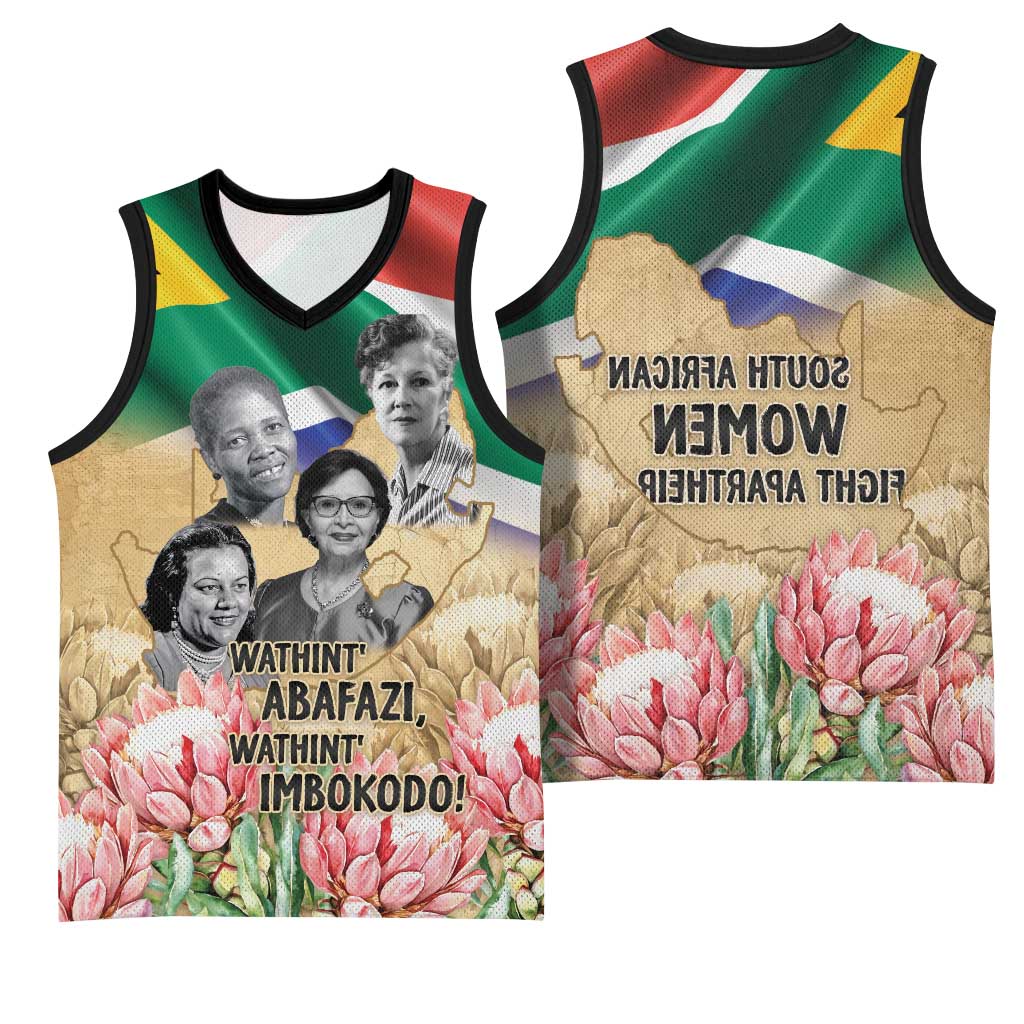 South African Women Fight Apartheir Basketball Jersey Wathint Abafazi Wathint Imbokodo - African Pride