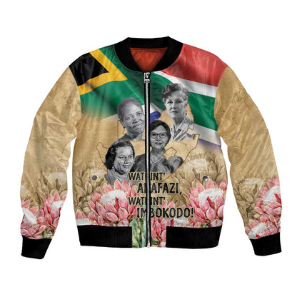 South African Women Fight Apartheir Bomber Jacket Wathint Abafazi Wathint Imbokodo - African Pride