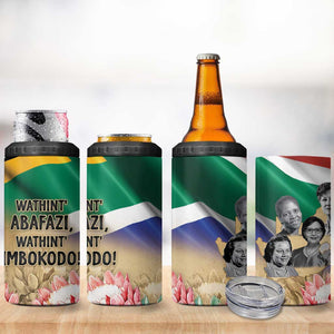 South African Women Fight Apartheir 4 in 1 Can Cooler Tumbler Wathint Abafazi Wathint Imbokodo - African Pride