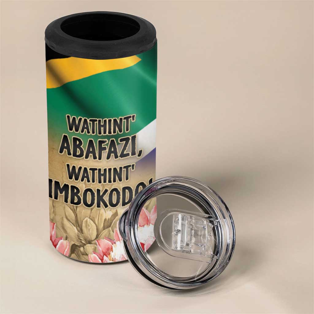 South African Women Fight Apartheir 4 in 1 Can Cooler Tumbler Wathint Abafazi Wathint Imbokodo - African Pride