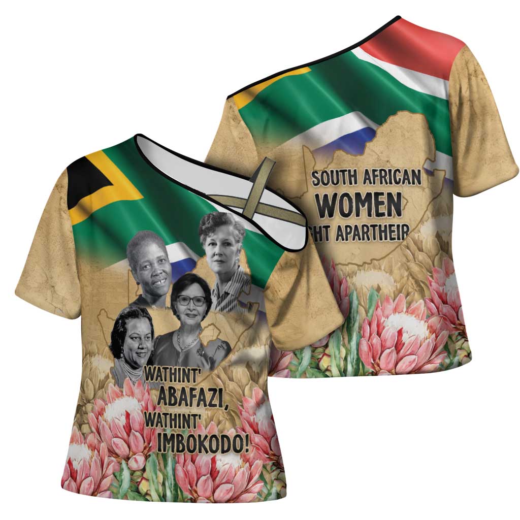 South African Women Mobilisation Cross Shoulder Shirt Wathint Abafazi Wathint Imbokodo