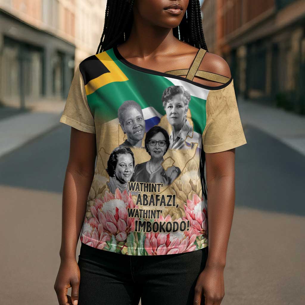 South African Women Mobilisation Cross Shoulder Shirt Wathint Abafazi Wathint Imbokodo