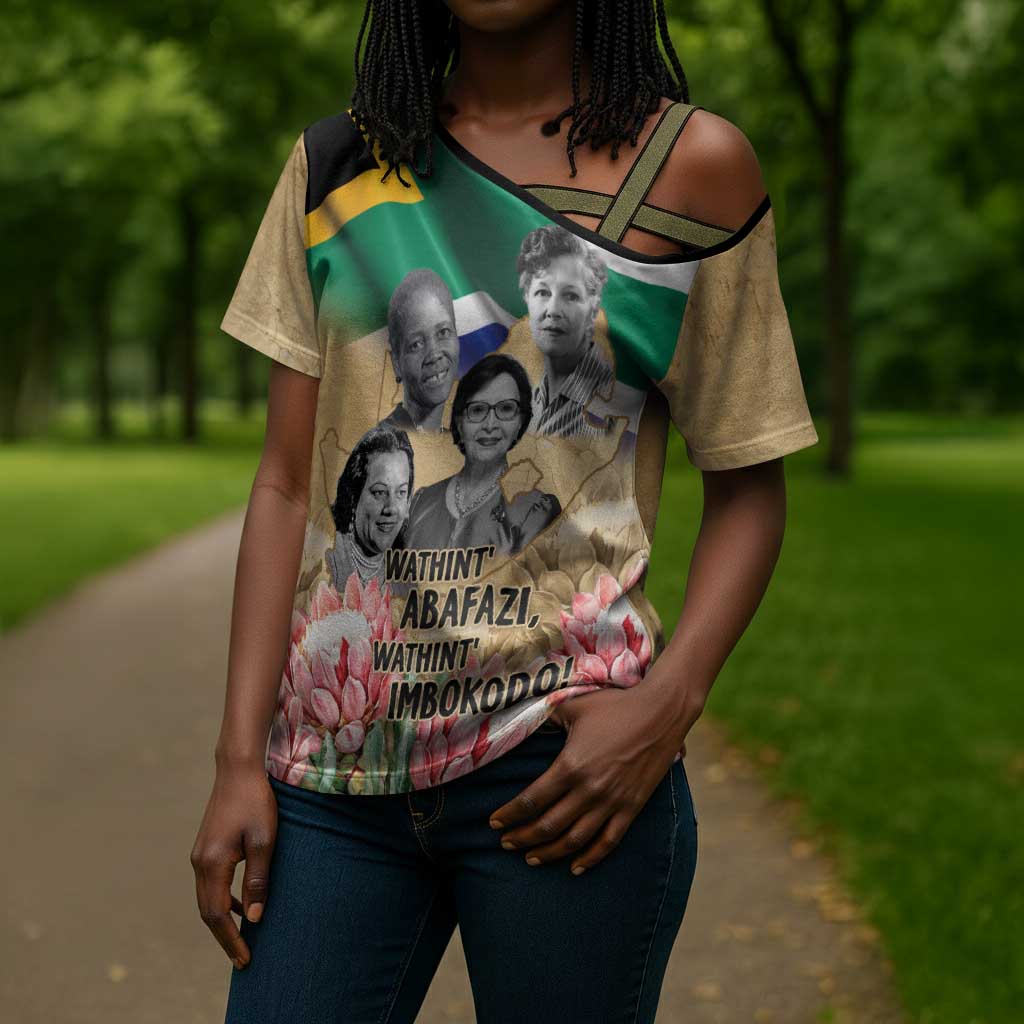 South African Women Mobilisation Cross Shoulder Shirt Wathint Abafazi Wathint Imbokodo