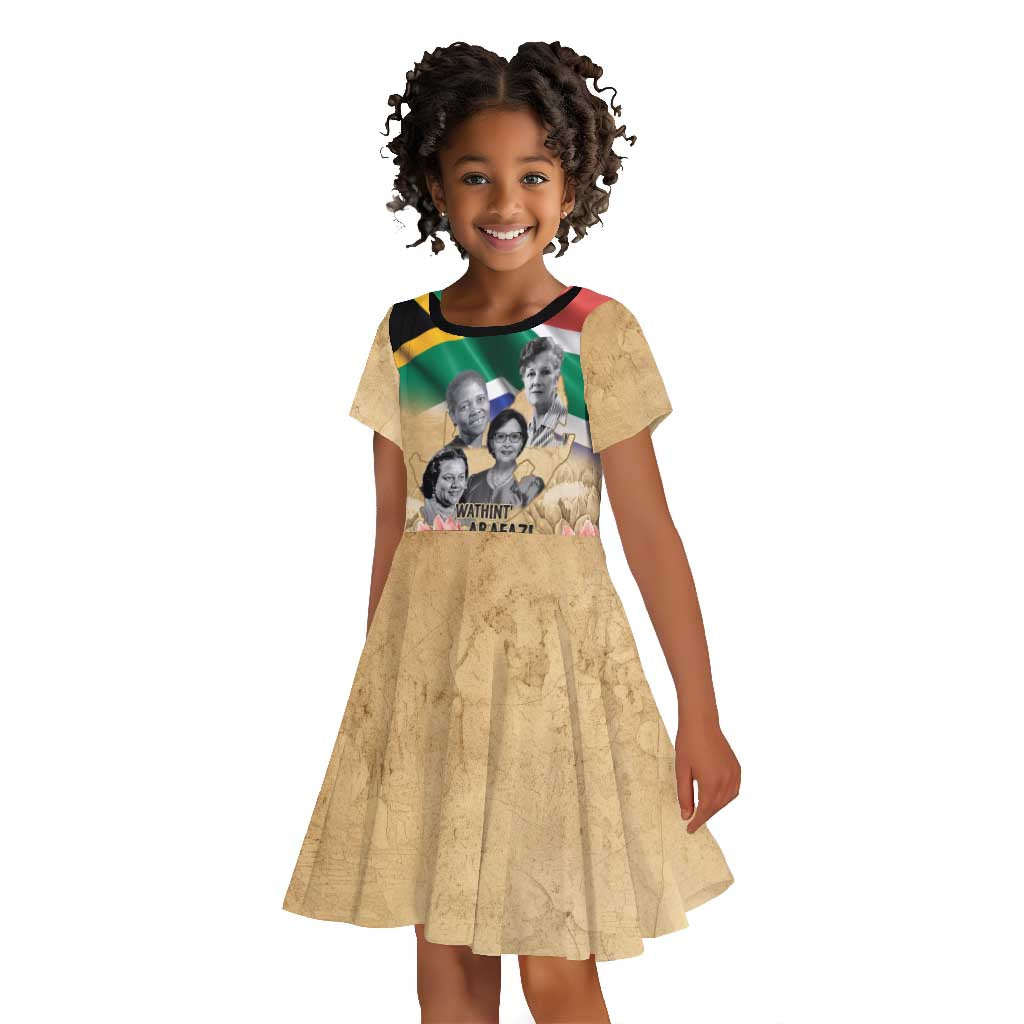South African Women Fight Apartheir Kid Short Sleeve Dress Wathint Abafazi Wathint Imbokodo - African Pride