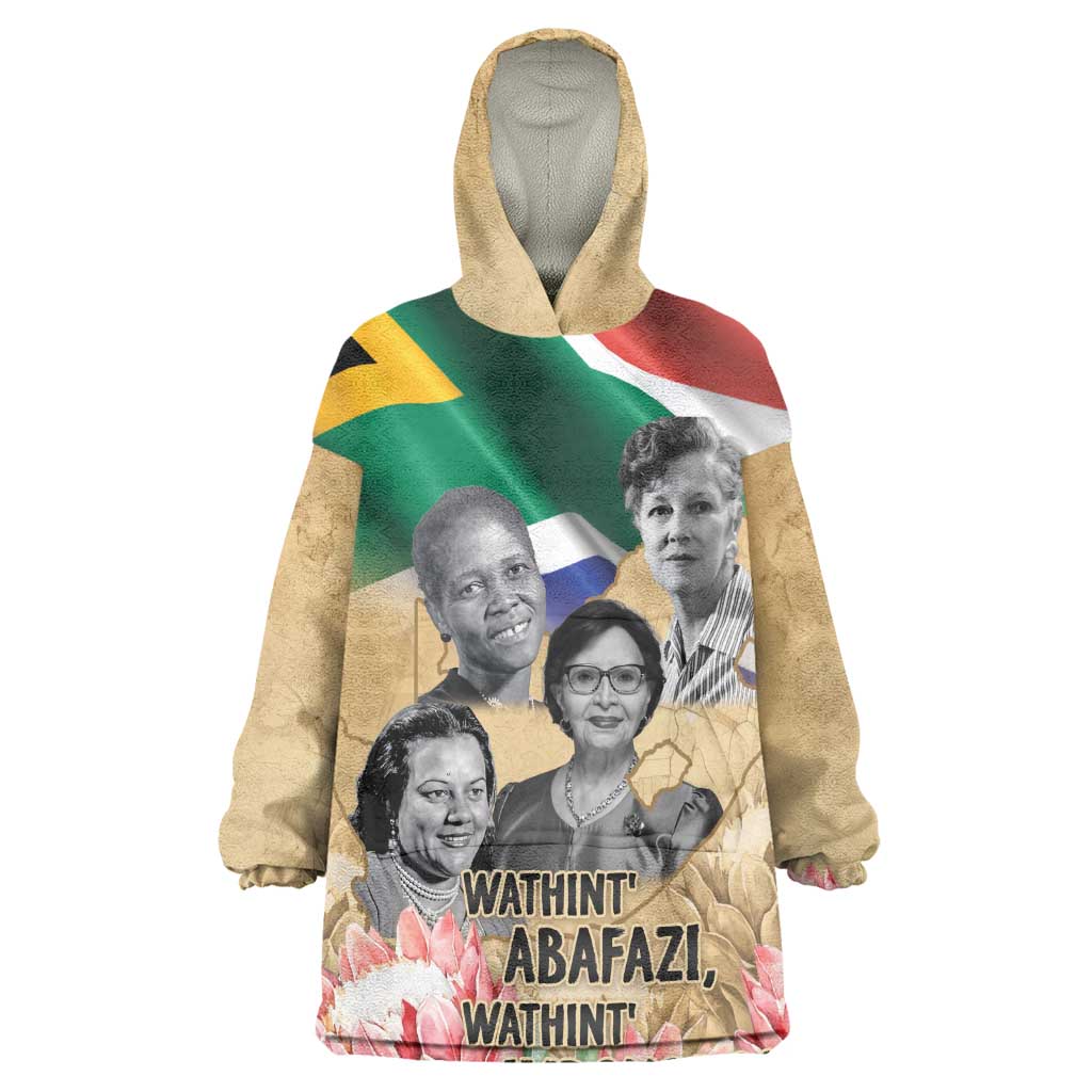 South African Women Fight Apartheir Kid Wearable Blanket Hoodie Wathint Abafazi Wathint Imbokodo - African Pride